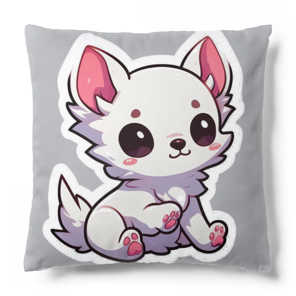 可愛いチワワグッズショップのホワイトチワワちゃん Cushion