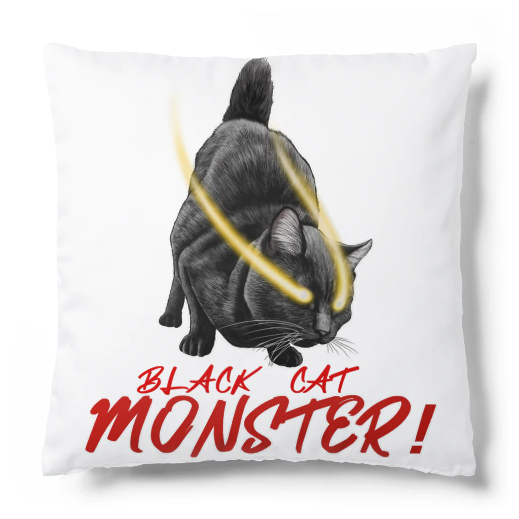 もっち（mocchi）の黒猫モンスター Cushion