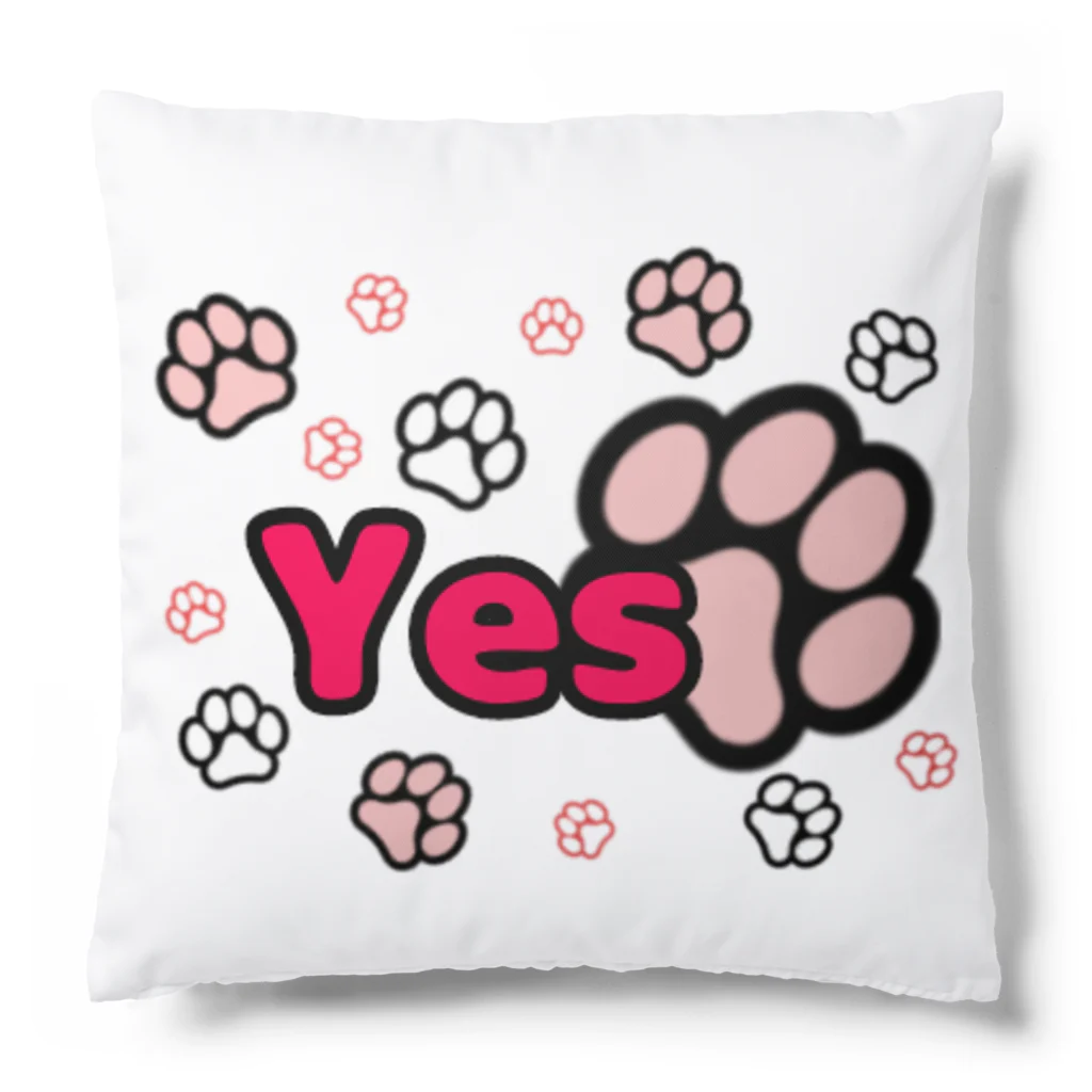 KafyRiruの肉球まみれのYes,No(背面) Cushion