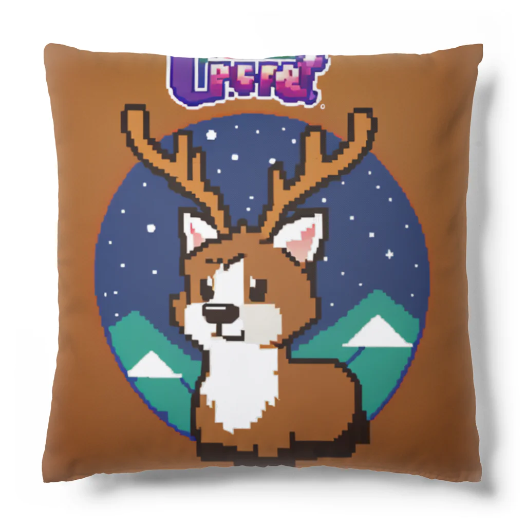 おしゃれなグッズ集のトナカイのドット絵　トナドット Cushion