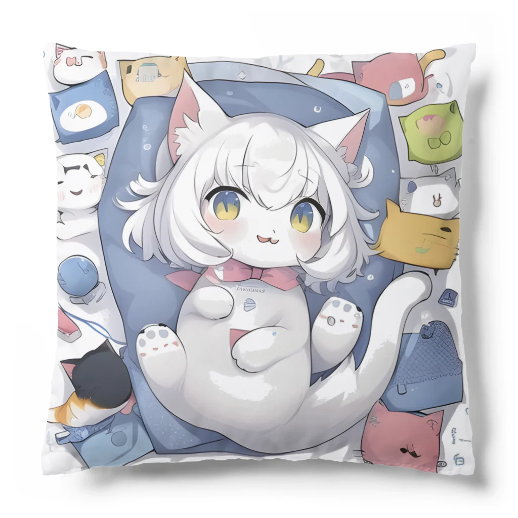 Moichi Designs Shop-2023の赤ちゃんネコタン Cushion