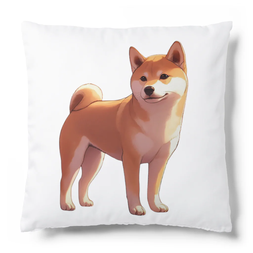 花子の庭のたそがれ柴犬 Cushion