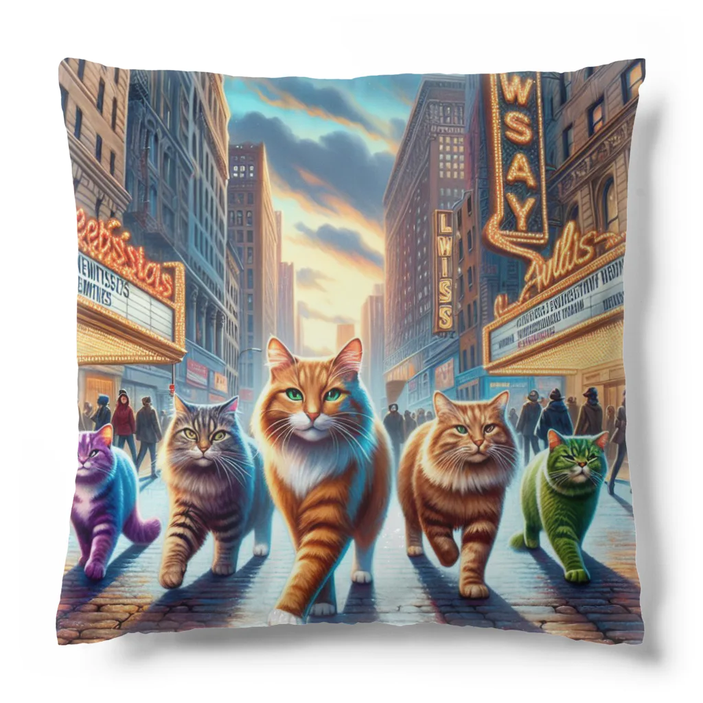 AI cats factoryのブロードウェイキャッツ Cushion