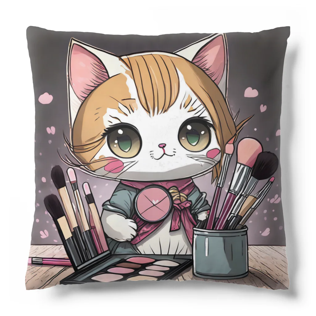 acisoneartの猫のメイクアップアーティスト Cushion