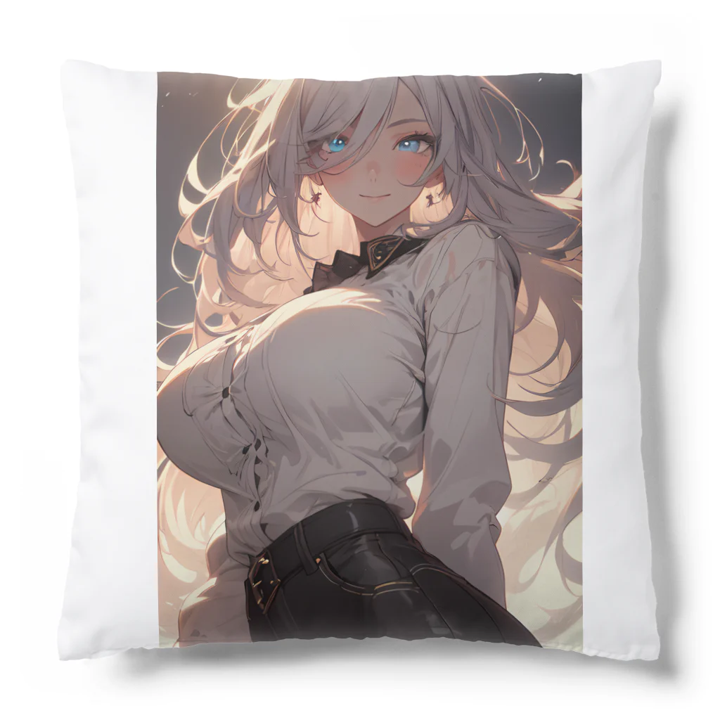 SUKIPROOMの銀髪少女 Cushion