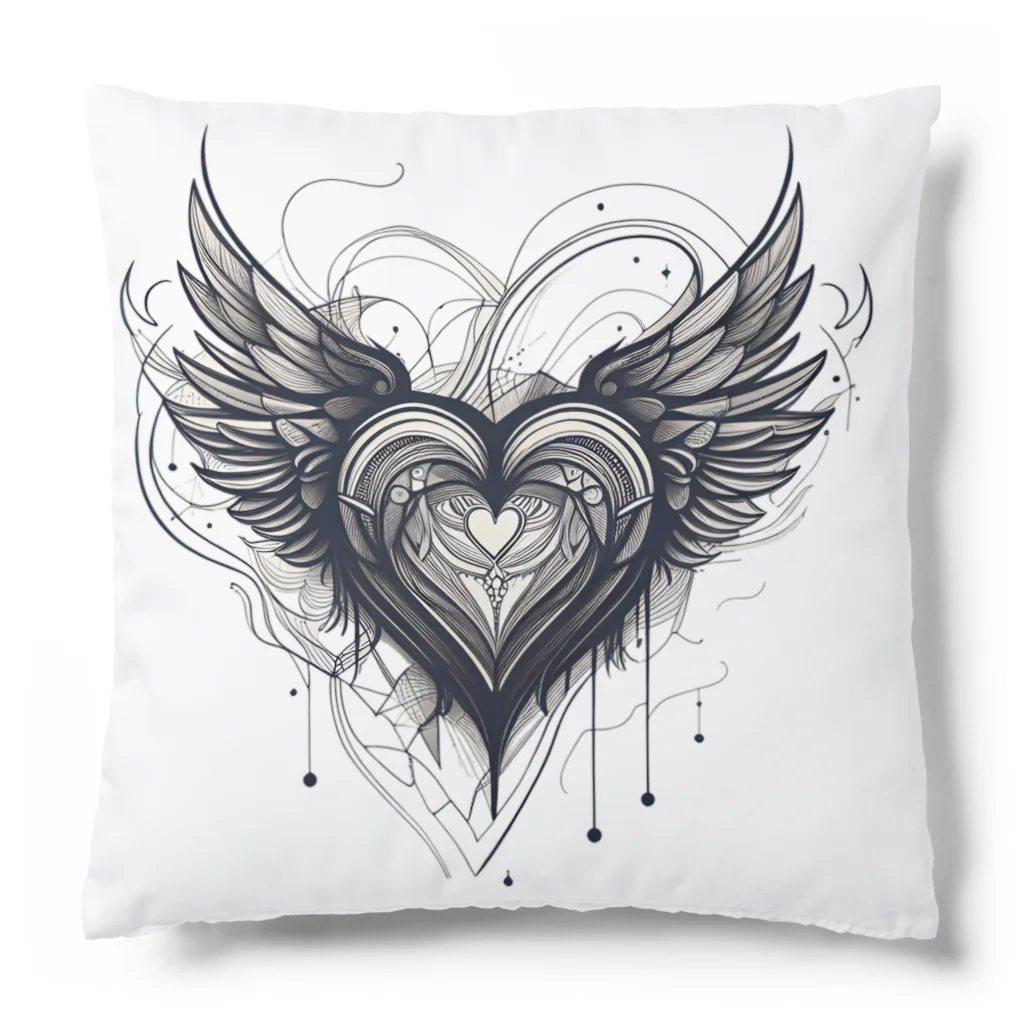 redeye“NFT art”shopのfly HEART𓏸𓈒꒰ঌ❤໒꒱𓈒𓏸 Cushion