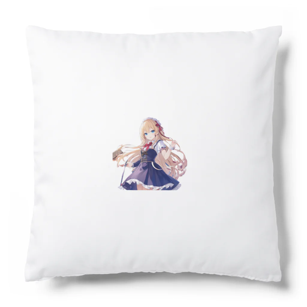 かわいい女の子とシュールな絵のアリスマーガレットちゃん Cushion