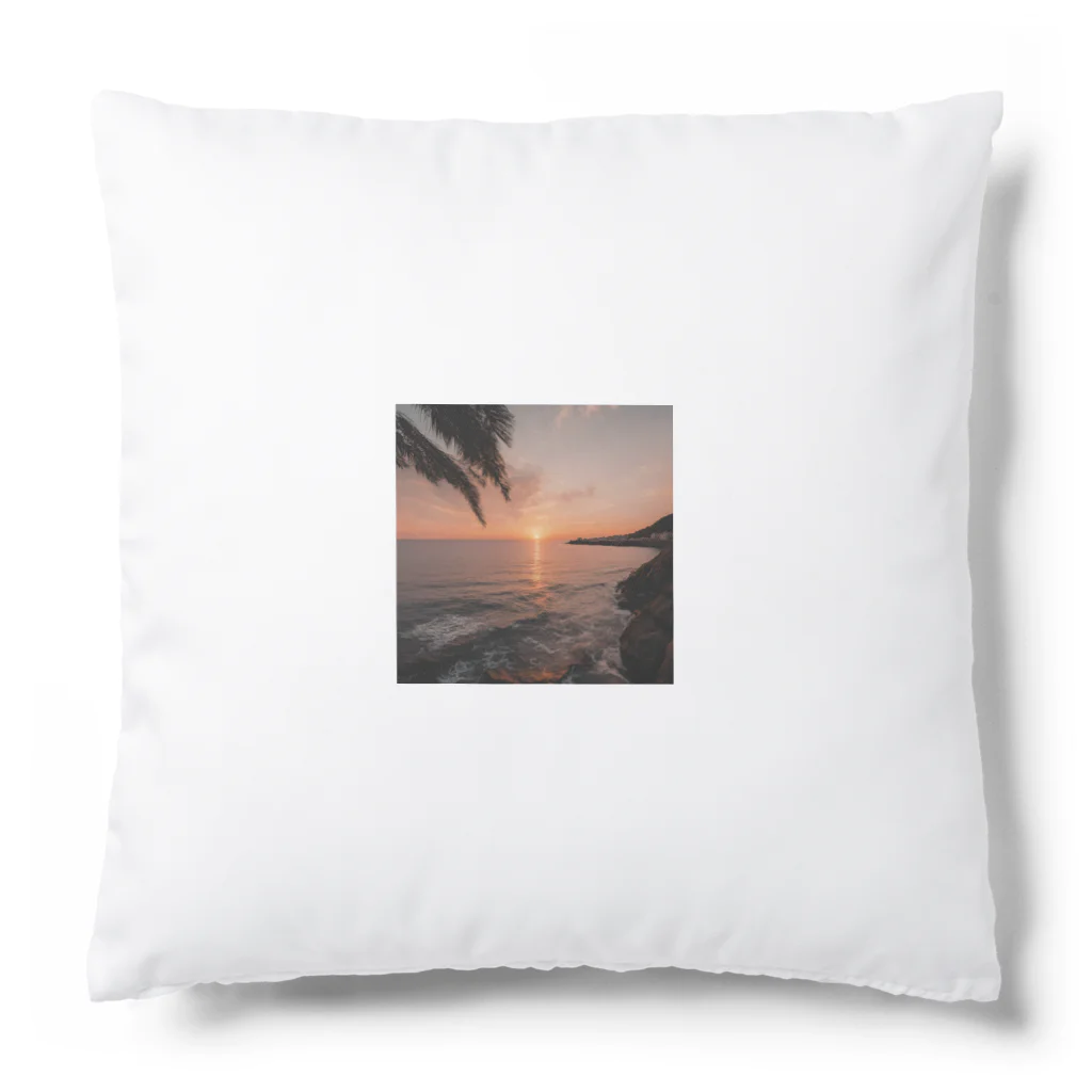 海外の景色たちの海外の夕焼け Cushion