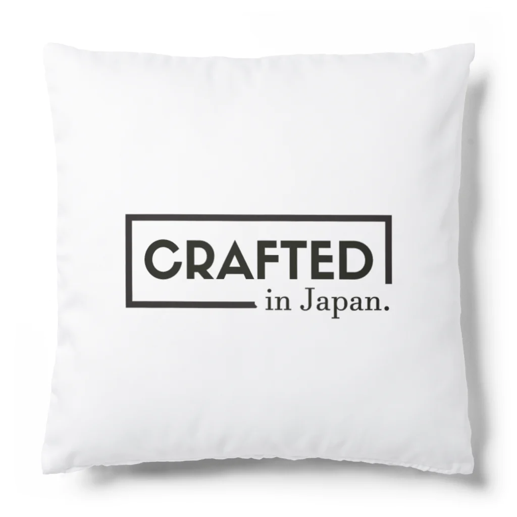 TakahashijunのCrafted in Japan ロゴ BLK Cushion