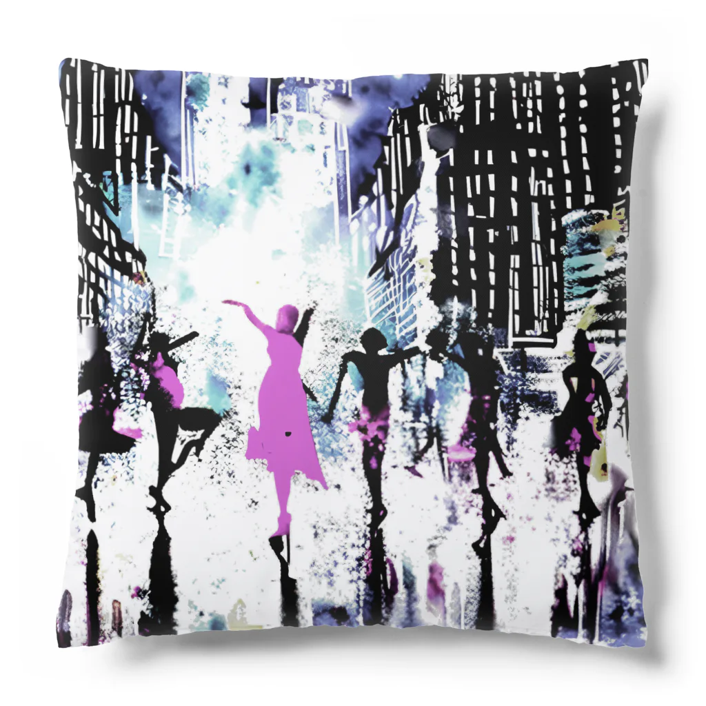 Moichi Designs Shop-2023のnew york dancer Cushion