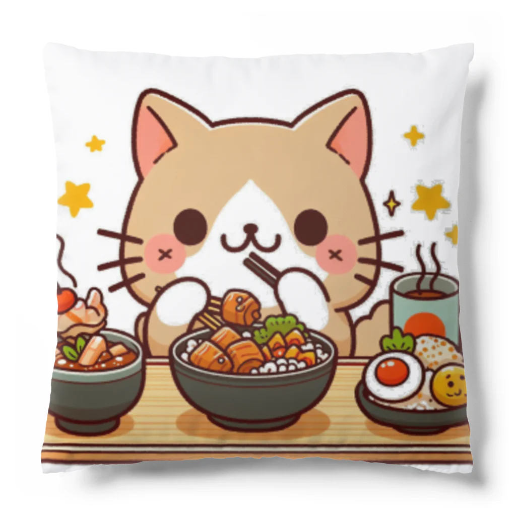 zuuu-の☆食いしん坊にゃんこ☆ Cushion