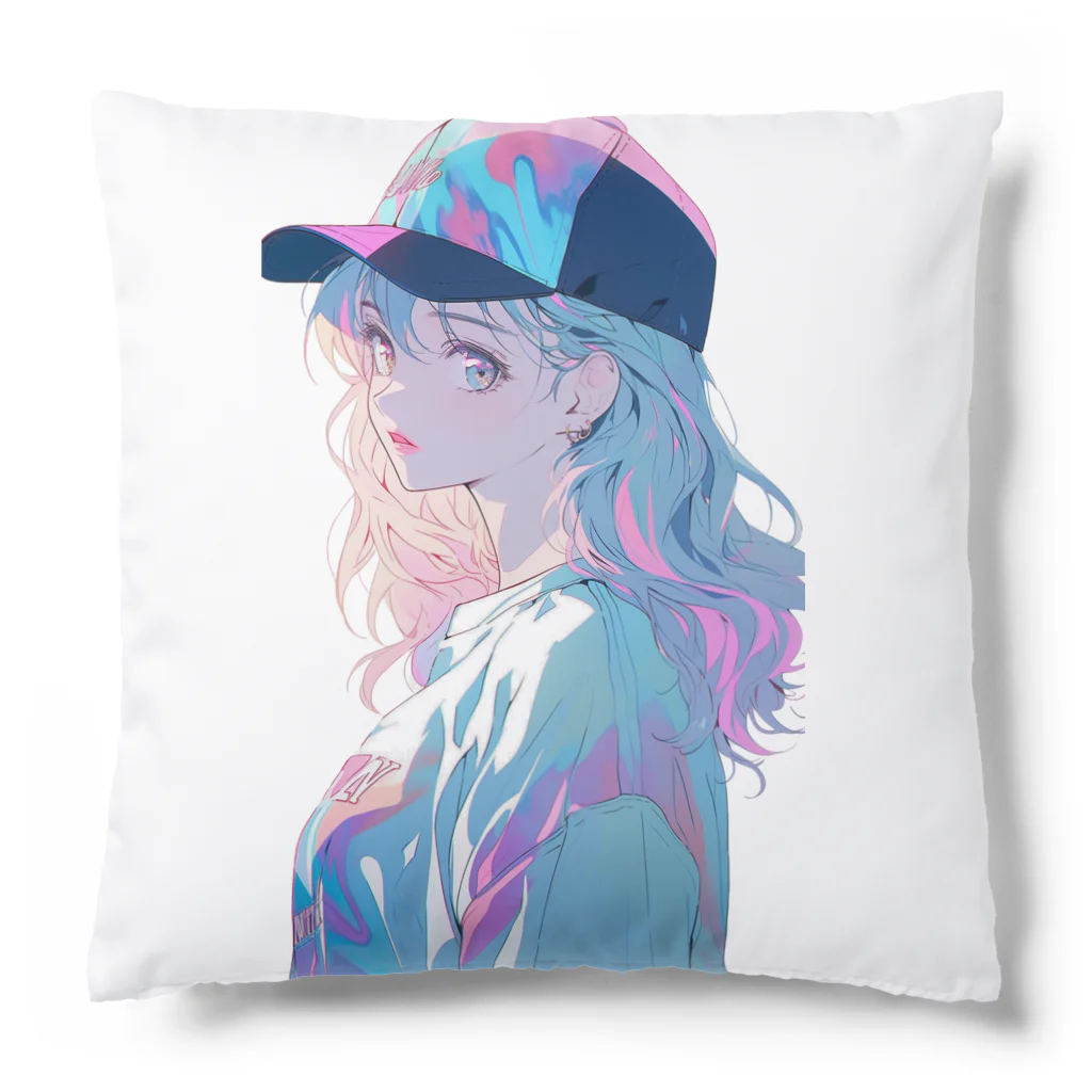 yanagi029の帽子女子 Cushion