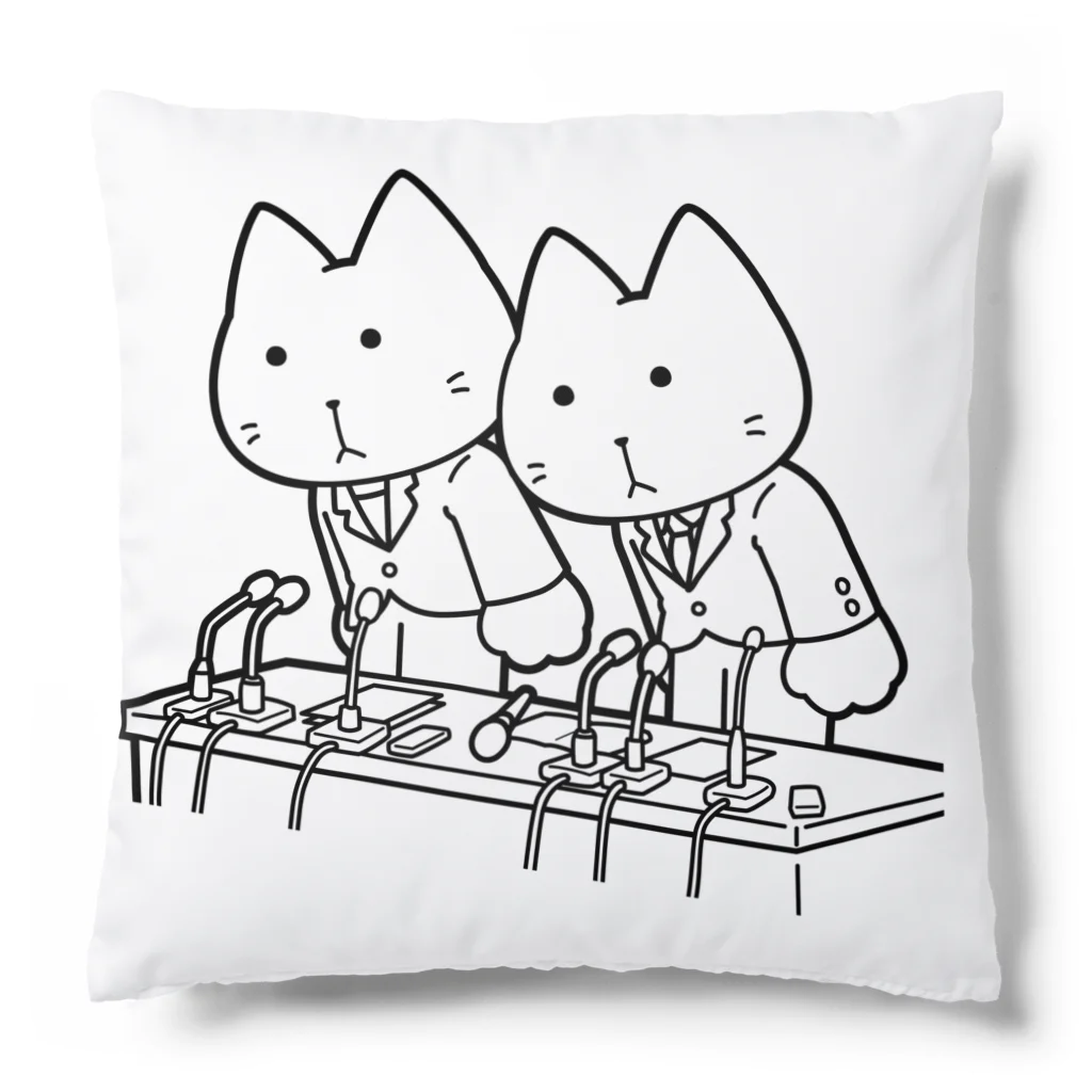 ヤマダネコ屋　suzuri支店の謝罪会見ヤマダネコ Cushion