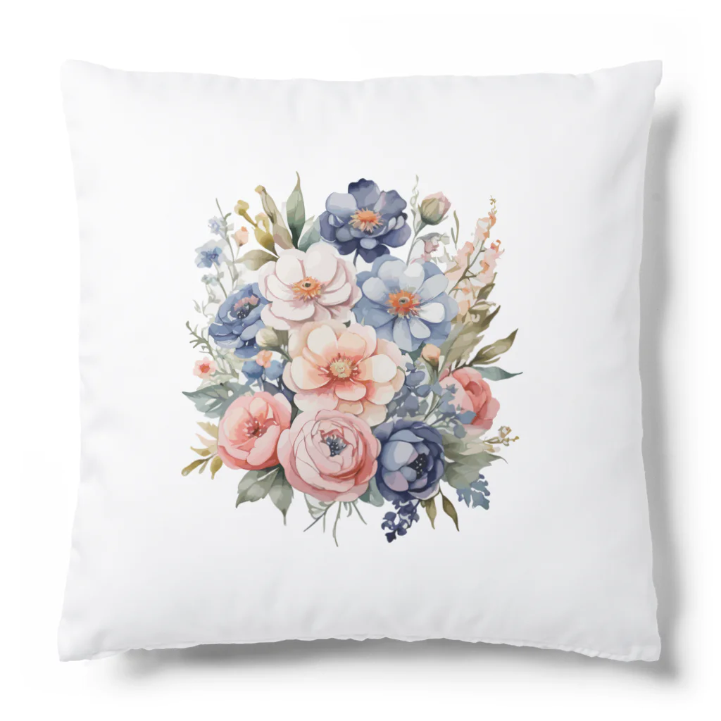 ファンシーTシャツ屋のパステルカラーの花束 Cushion