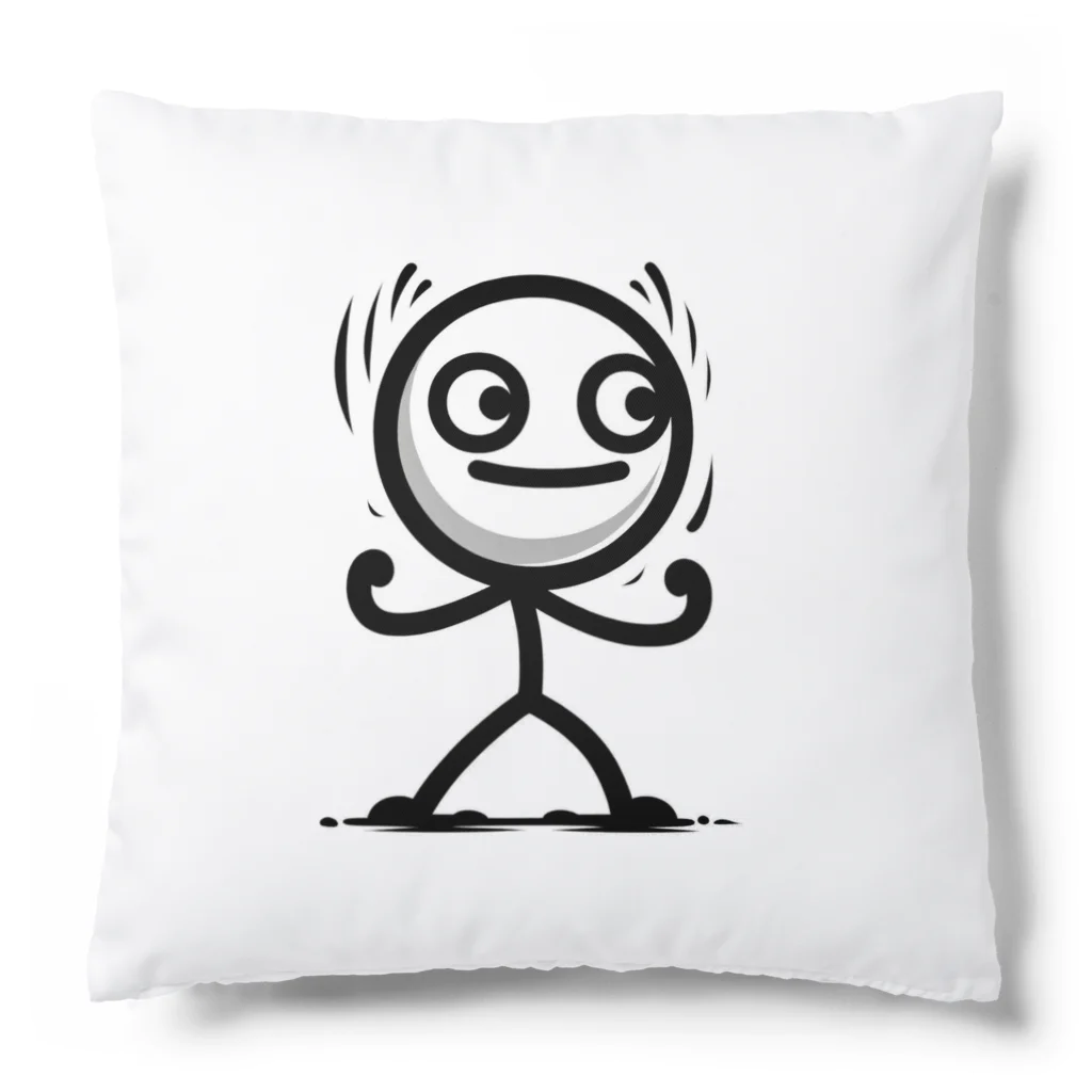 Design by hisachilの線人くん(ガッツ) Cushion