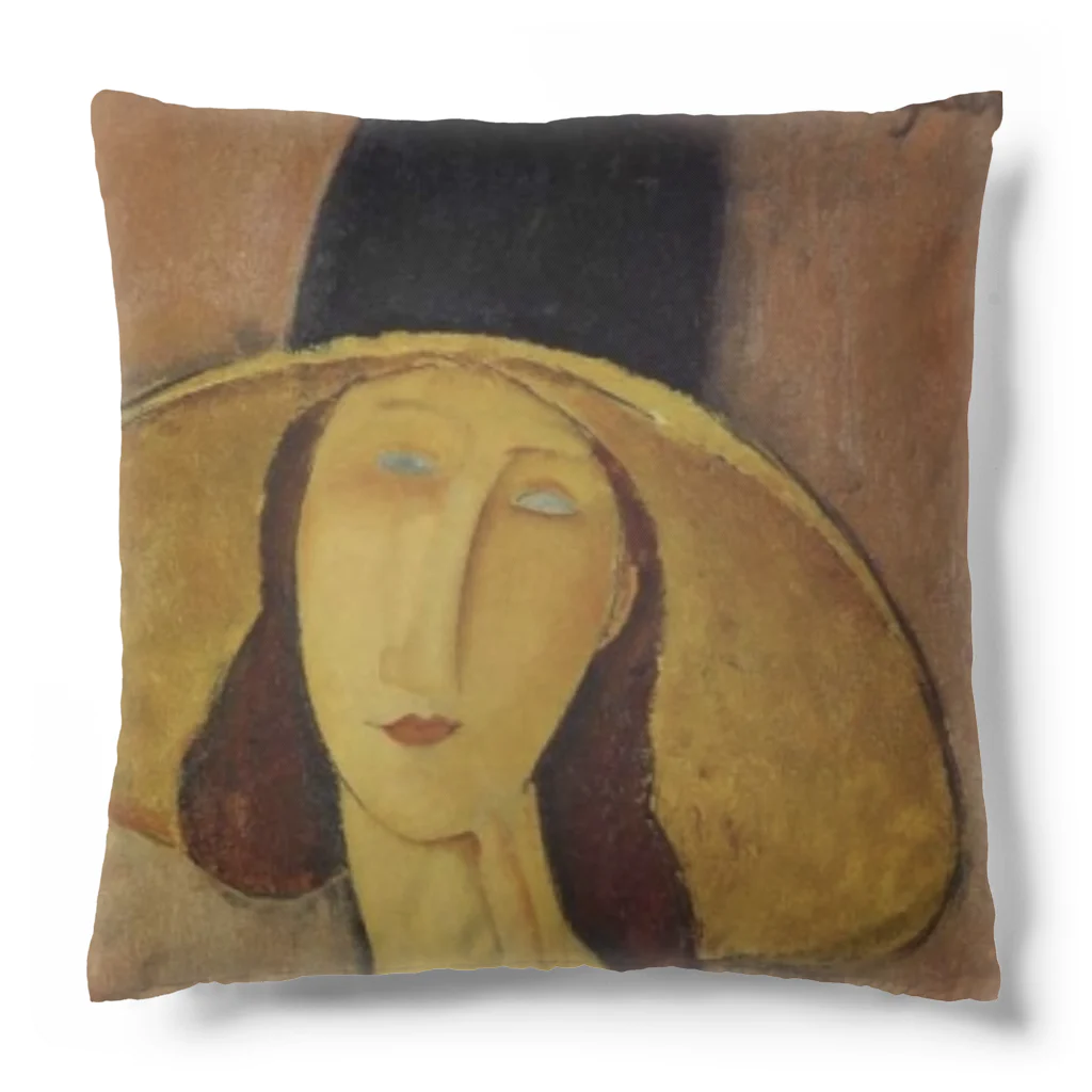 名画・絵画のゼロベース（西洋絵画・日本画）の裏は愛人　モディリアーニ Cushion