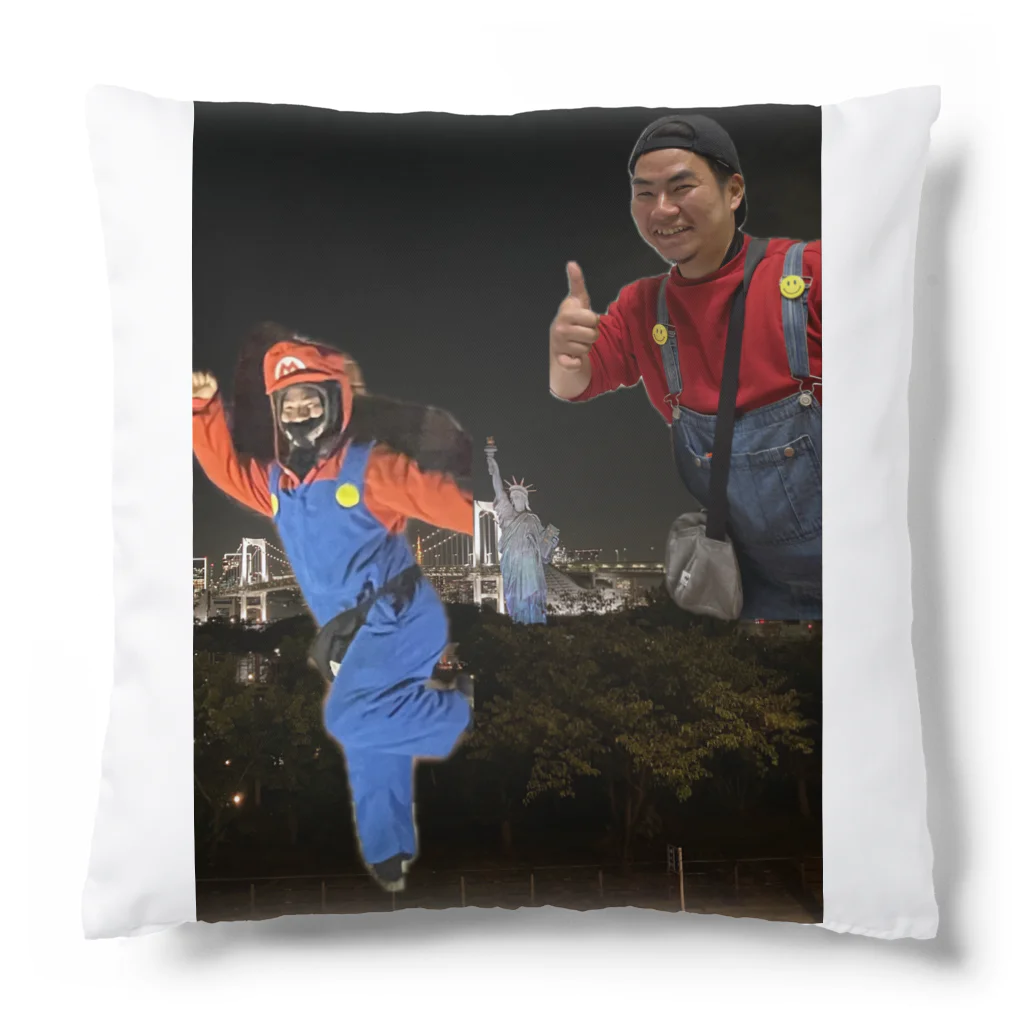 旅するマリオ配達員　放浪の旅中のマリオとおねんね Cushion