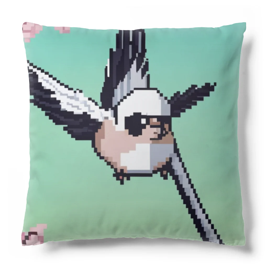 wonder_ANIMALPARKの自由な春空を満喫するシマエナガ Cushion