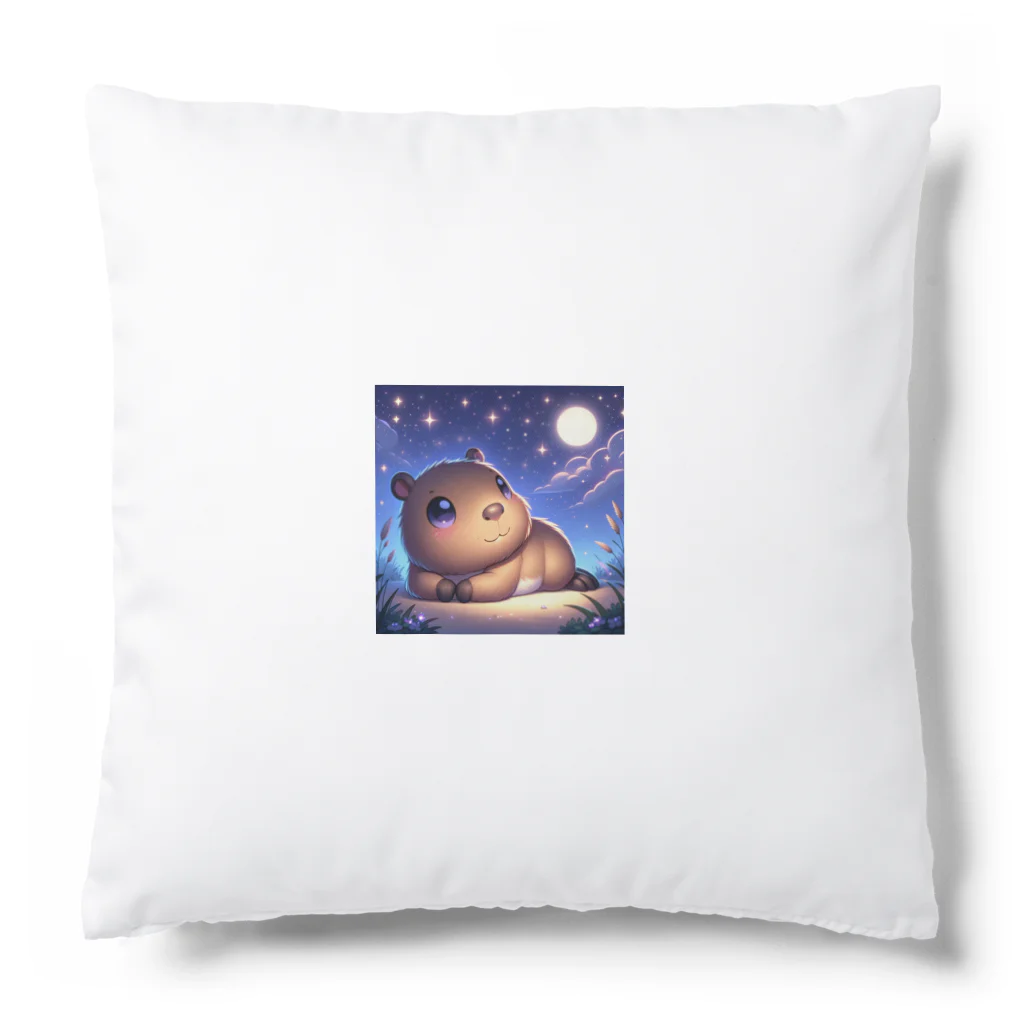 GAKUの星空の下でリラックスカピバラ Cushion