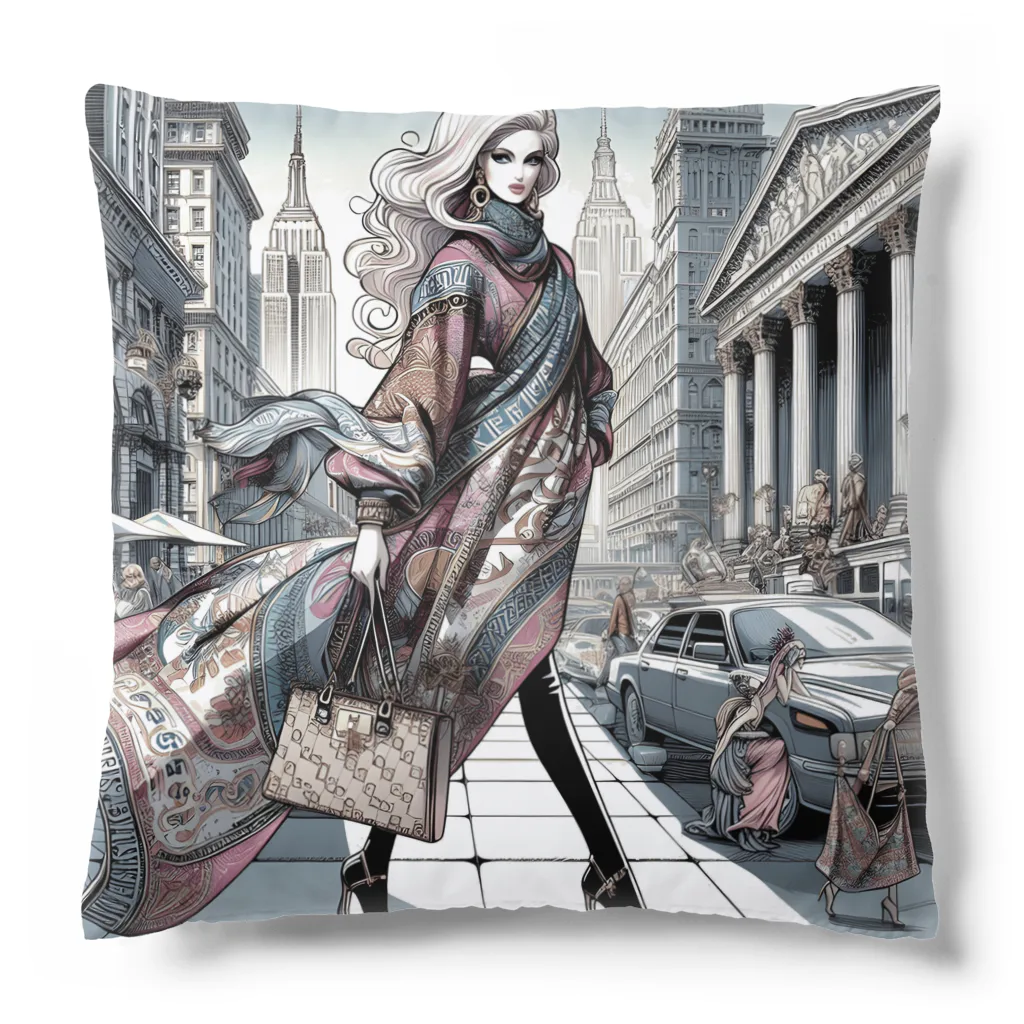 Moichi Designs Shop-2023のニューヨークマダム Cushion