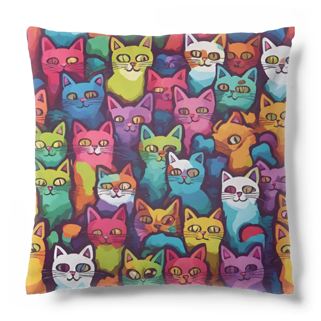 彩り屋のINSANITYcats Cushion