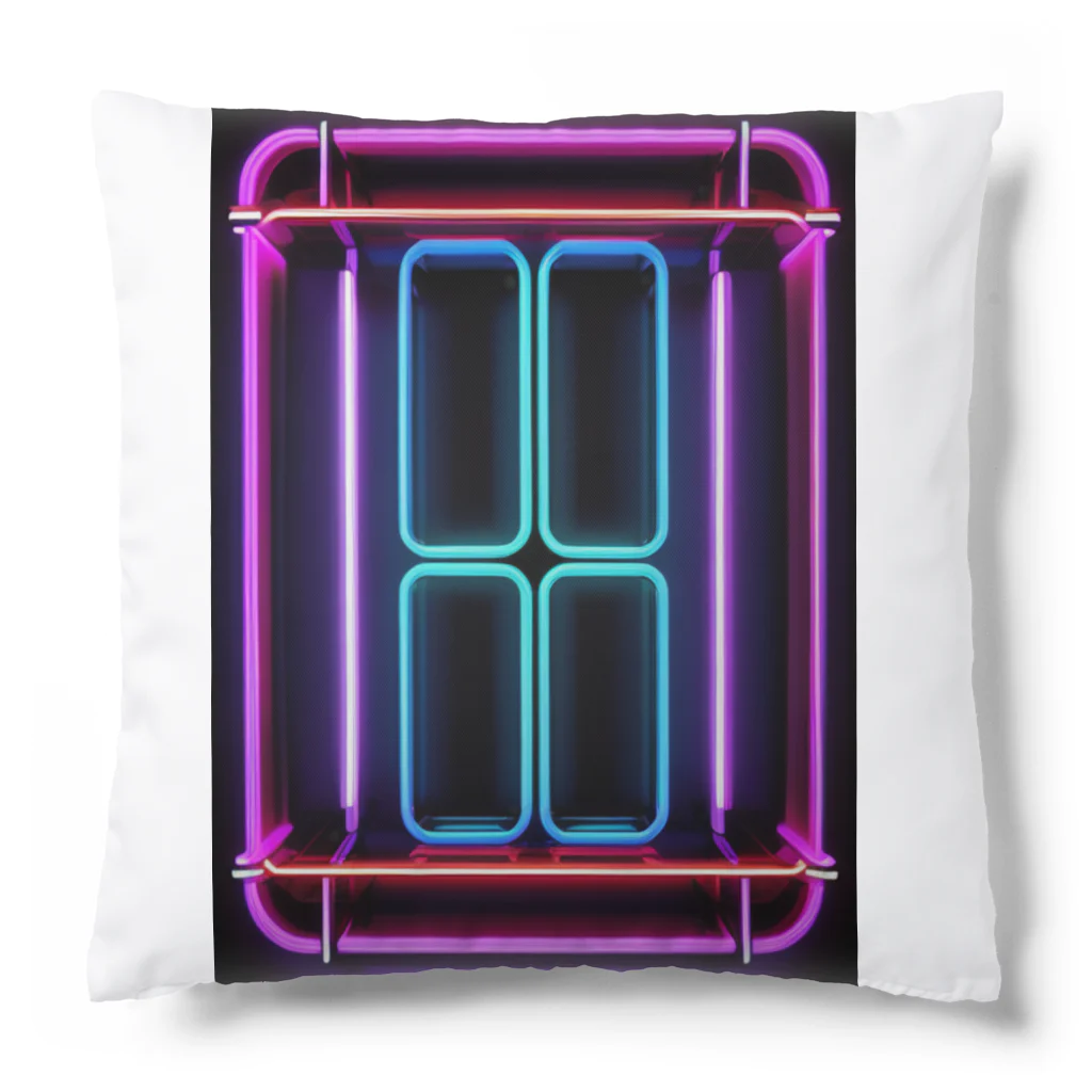 Association Against Mirroring SelfiesのAbstract_Neonsign03 Cushion