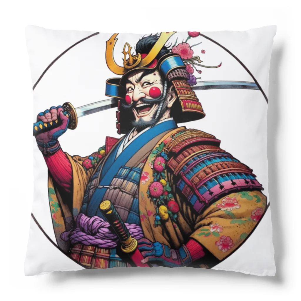 manyou-lab_Ukiyo-eの浮世絵 ド派手侍 Ukiyoe Flamboyant Samurai [UDS-DL-SR001-0005] Cushion