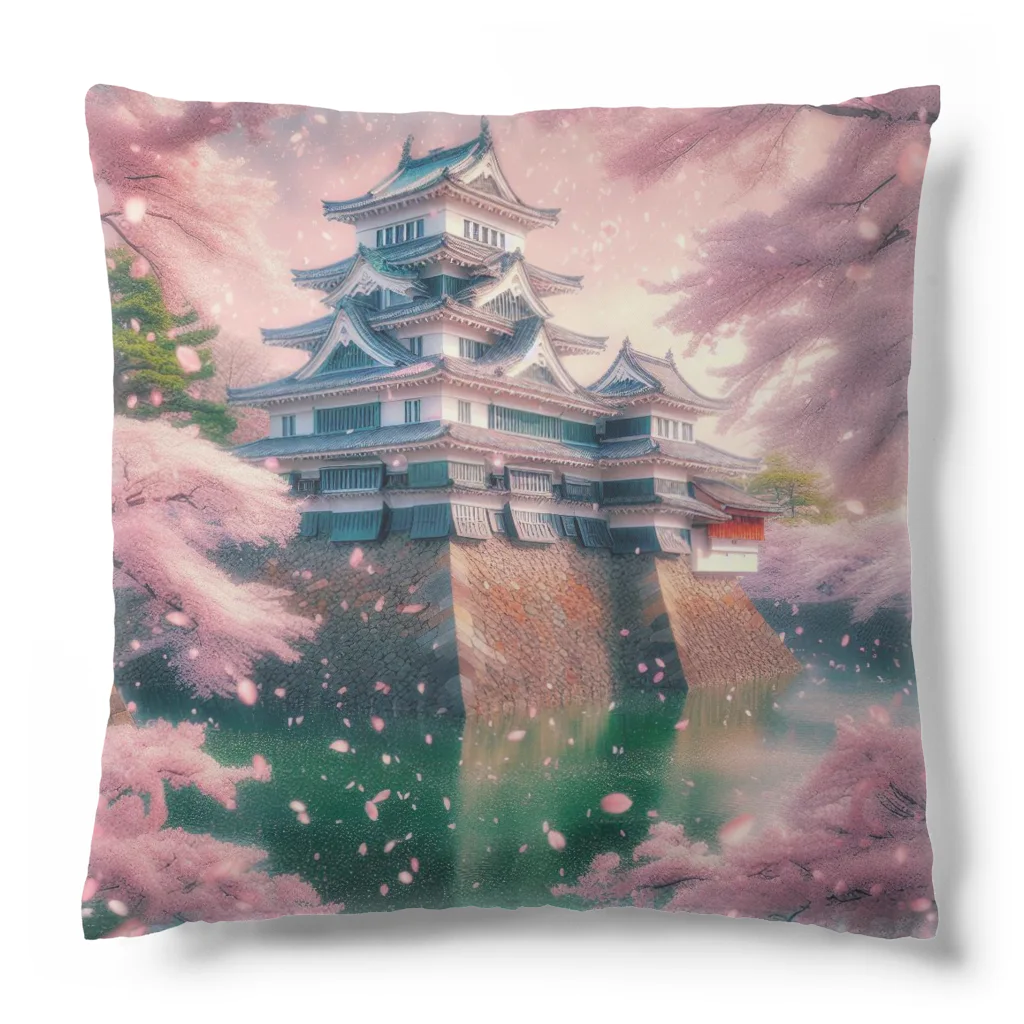 ANTARESの桜にお城 Cushion