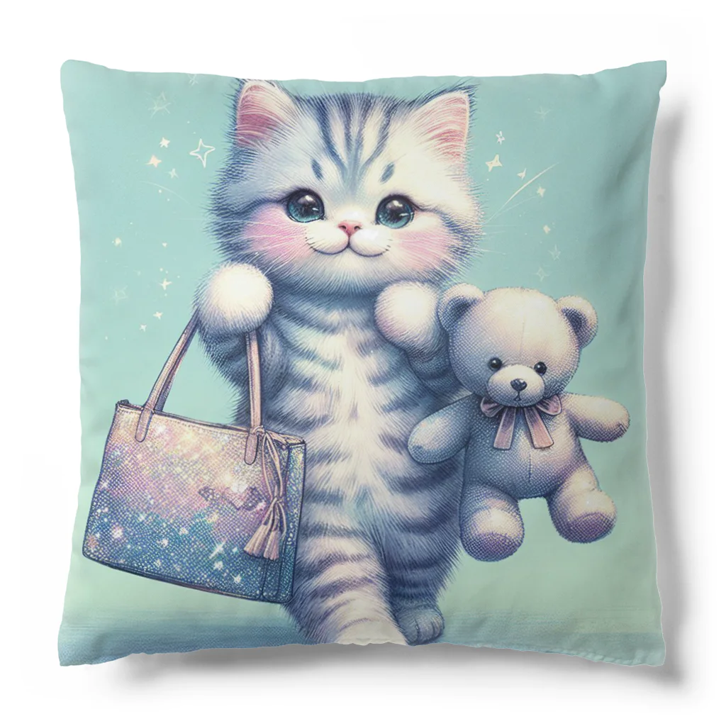 青りんごミュージアムのキャリアウーマン Cushion