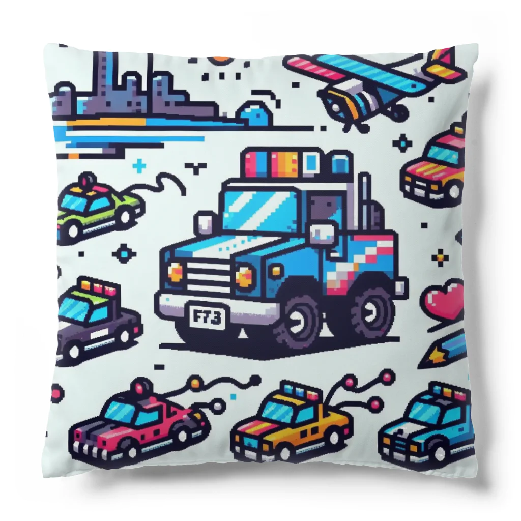 お茶目なドット絵のドッド絵車さん Cushion