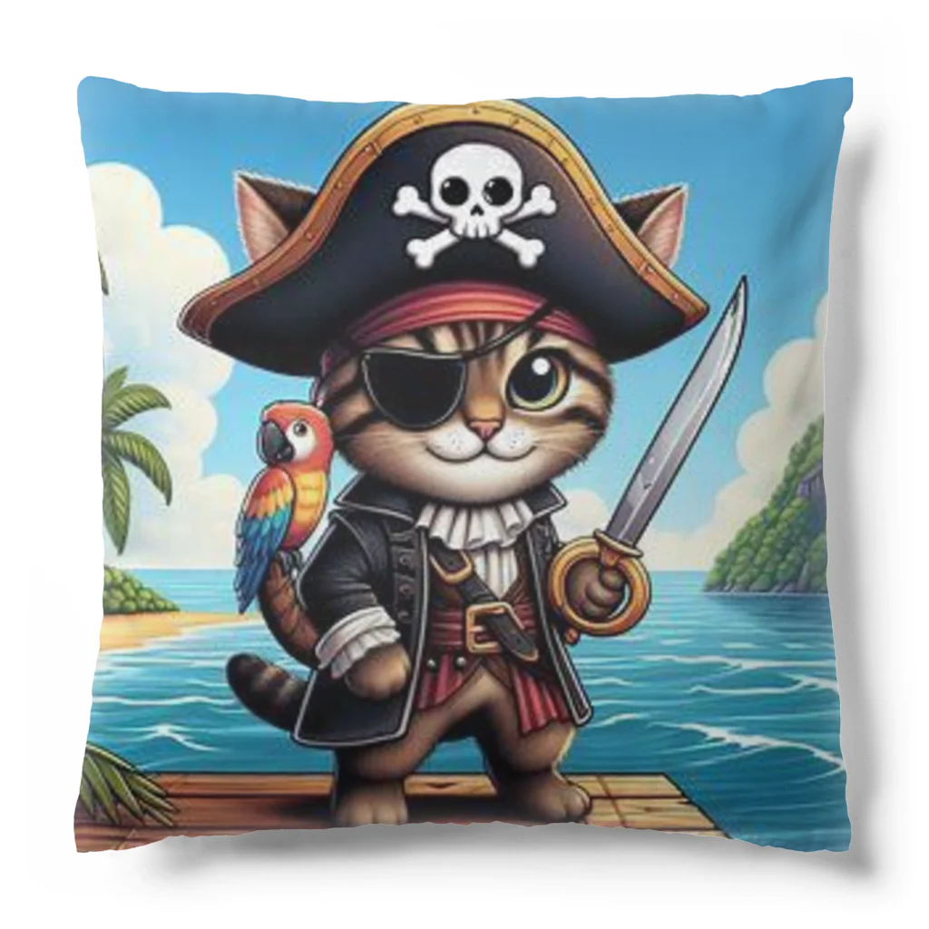 猫は癒やしの猫と海賊 クッション