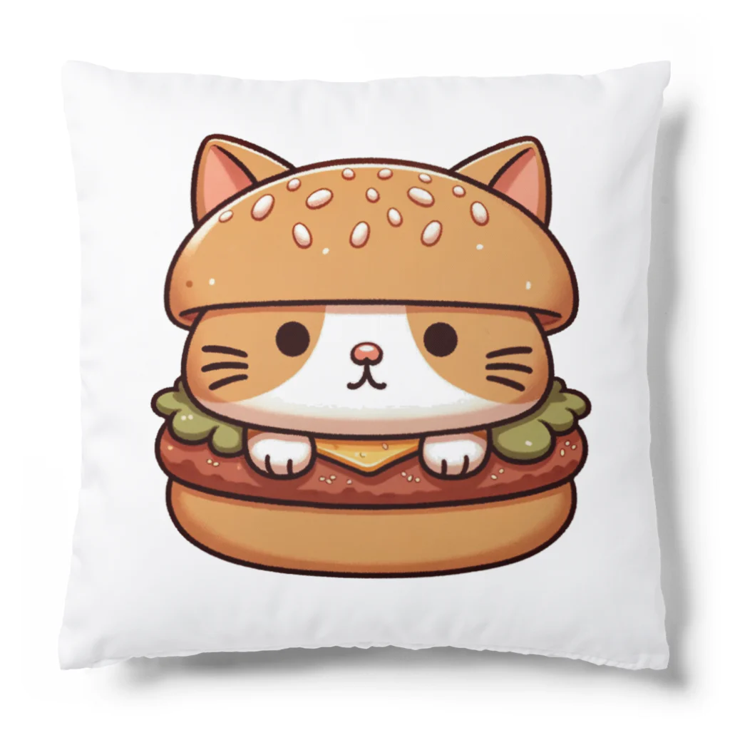 ゆるきゃら製作所の猫バーガー Cushion