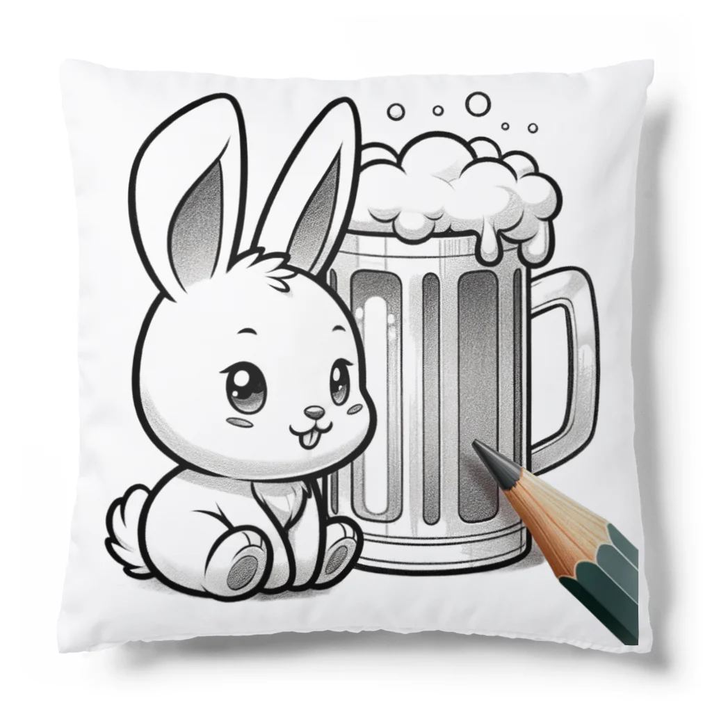 bottaの可愛いウサギ(垂れ耳ビール)05 Cushion