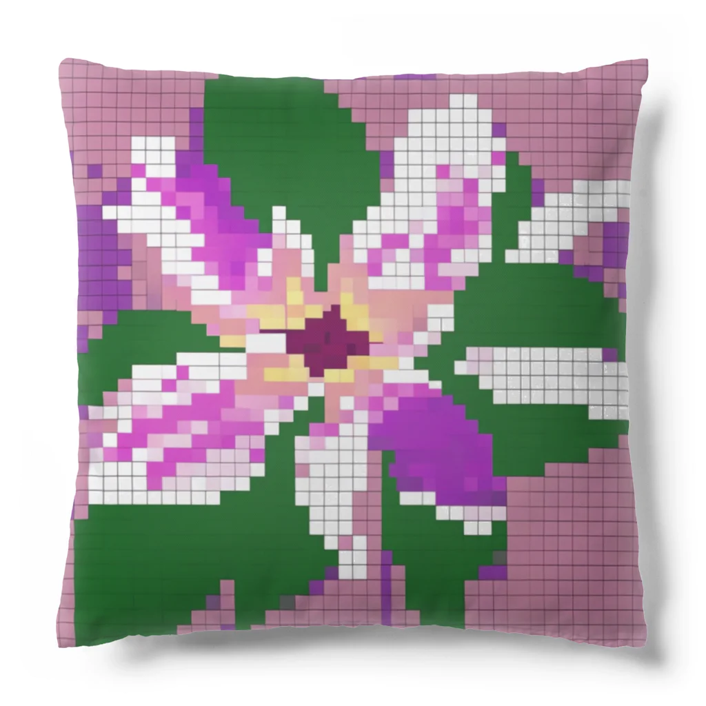 noaru633のドット絵のクレマチス Cushion