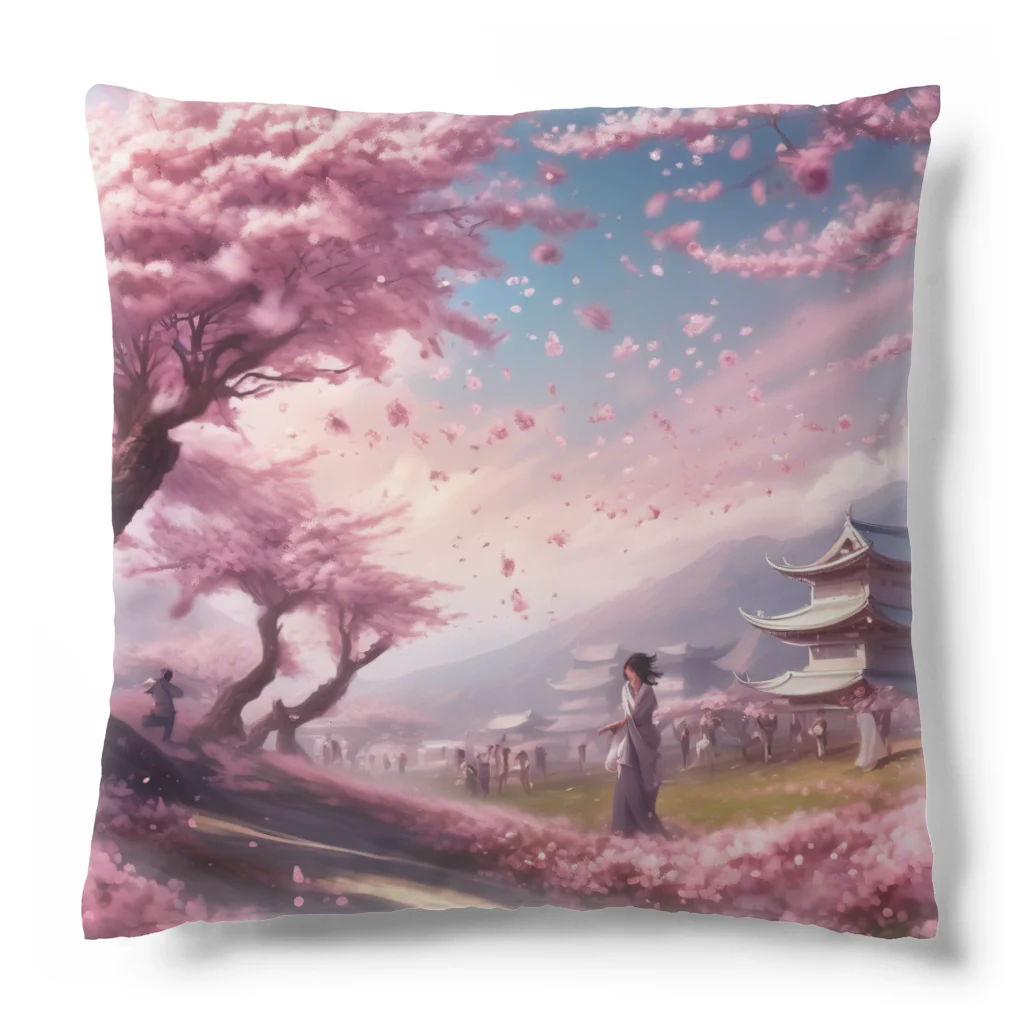 Y.Maeの舞い散る桜 Cushion