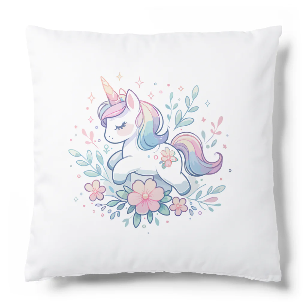 プチポップペインティングのゆめかわユニコーン Cushion