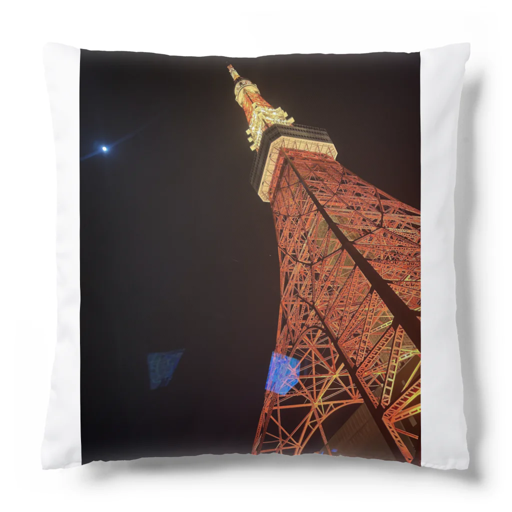 ichi photo SHOPの夜の輝き - 東京タワーの美 Cushion