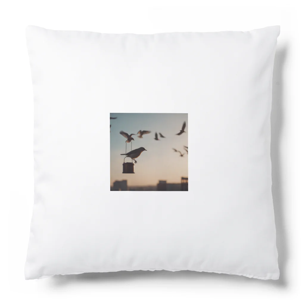 simaenaga234の夕方の鳥 Cushion