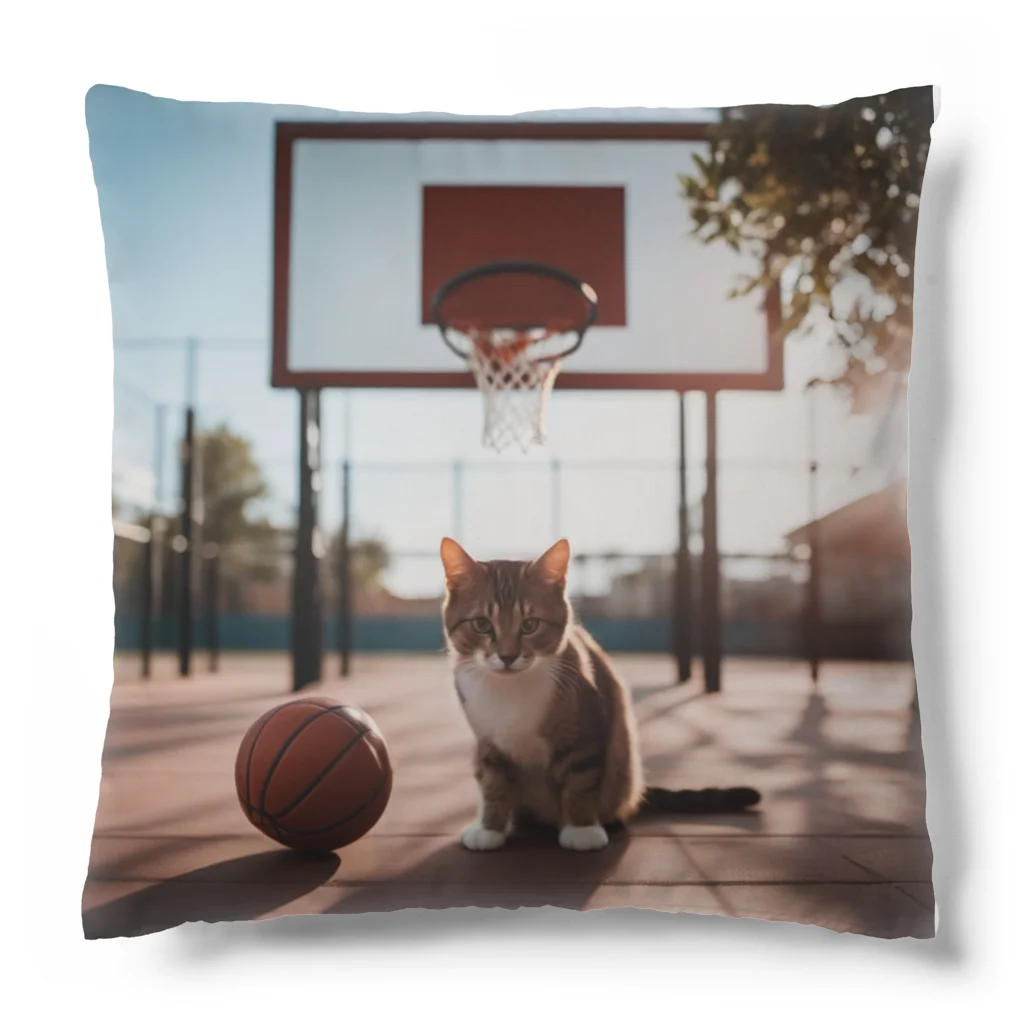 にゃんまる堂のバスケ猫 Cushion