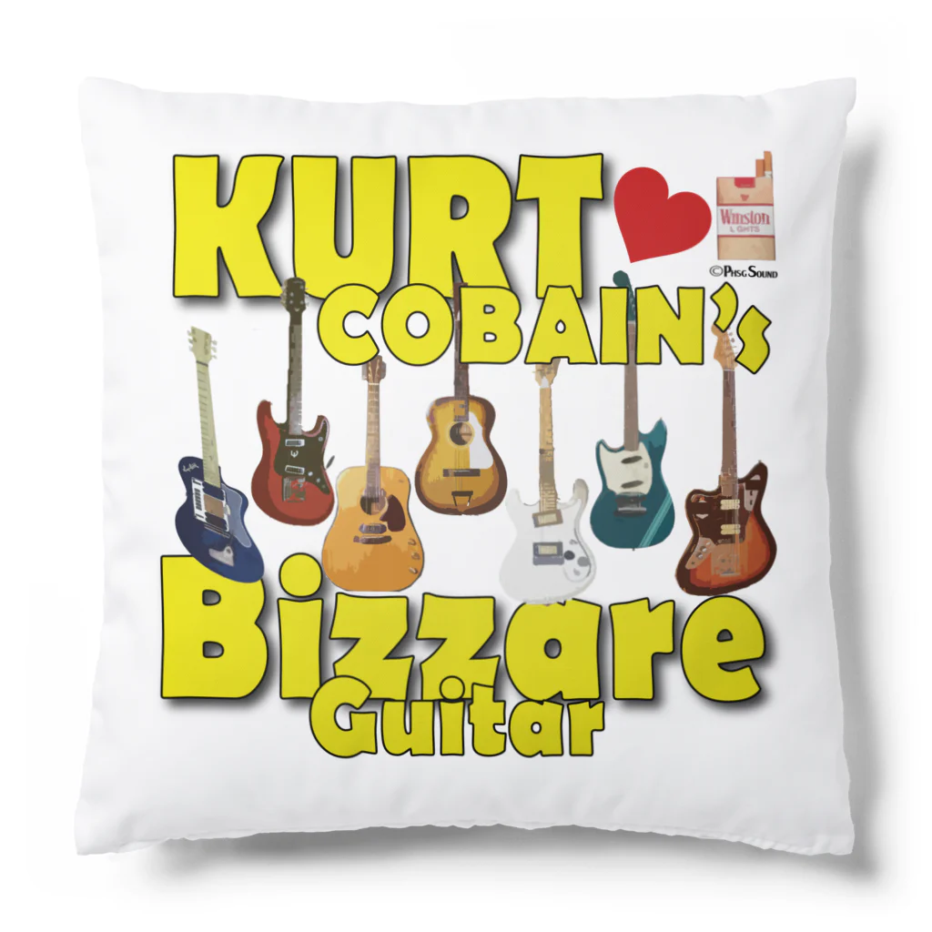 PHSG SOUND 音楽とアートのBIZZARE GUITAR ビザールギター KURT COBAIN カートコバーンⅡ クッション