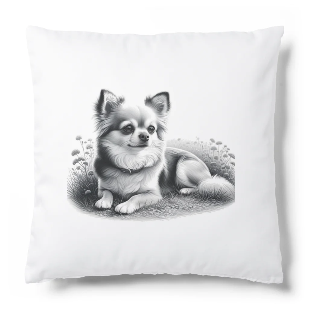 サボのドッグショップのチワポメ Cushion