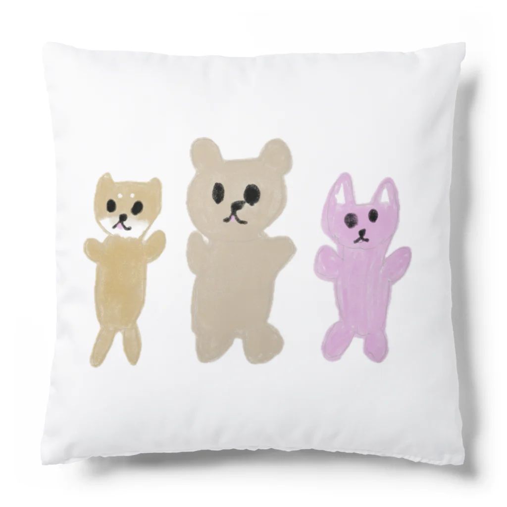 48-Kumaのふんわりどうぶつ Cushion