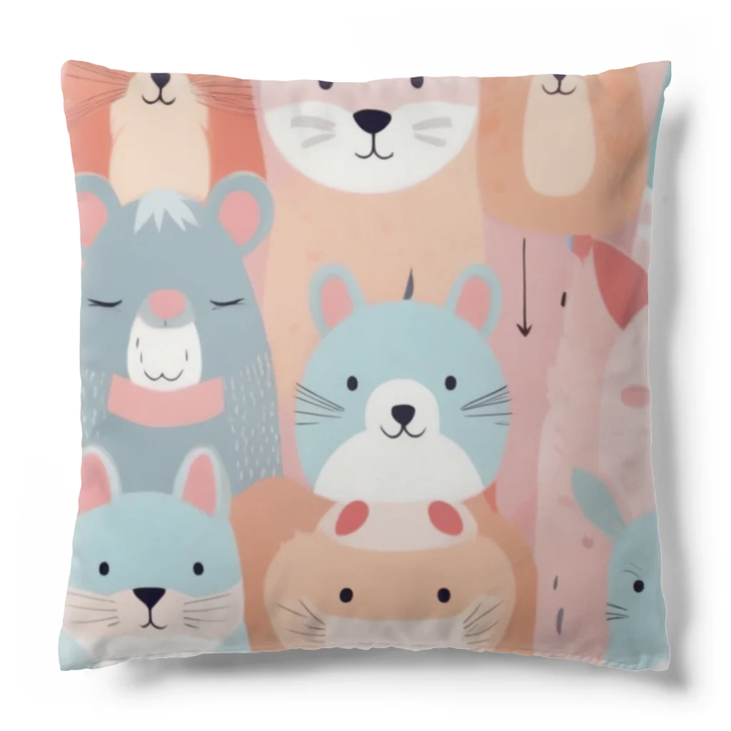 テフラんずの動物ファッションショー Cushion