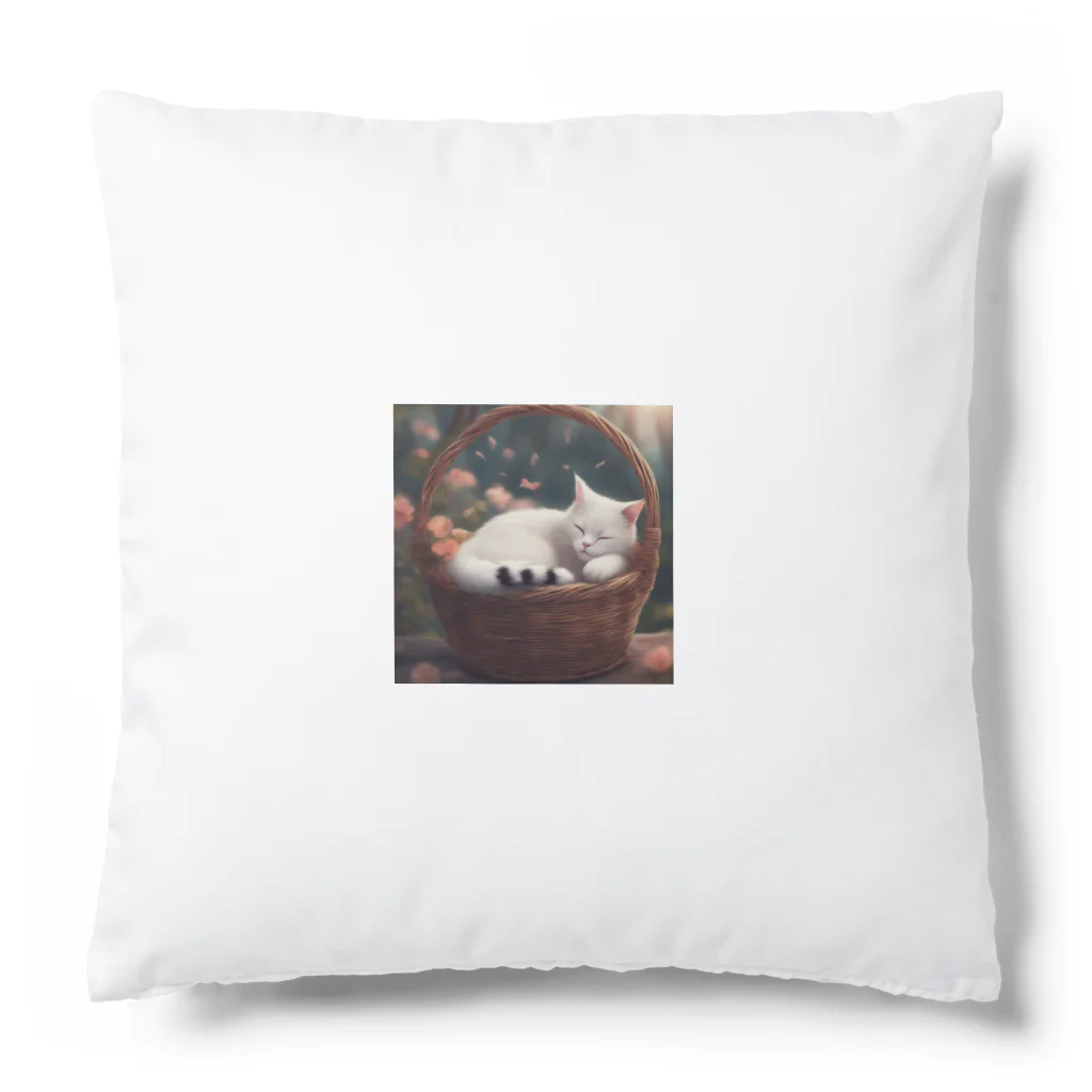 スウィート・アニマル・アートの寝てる猫 Cushion