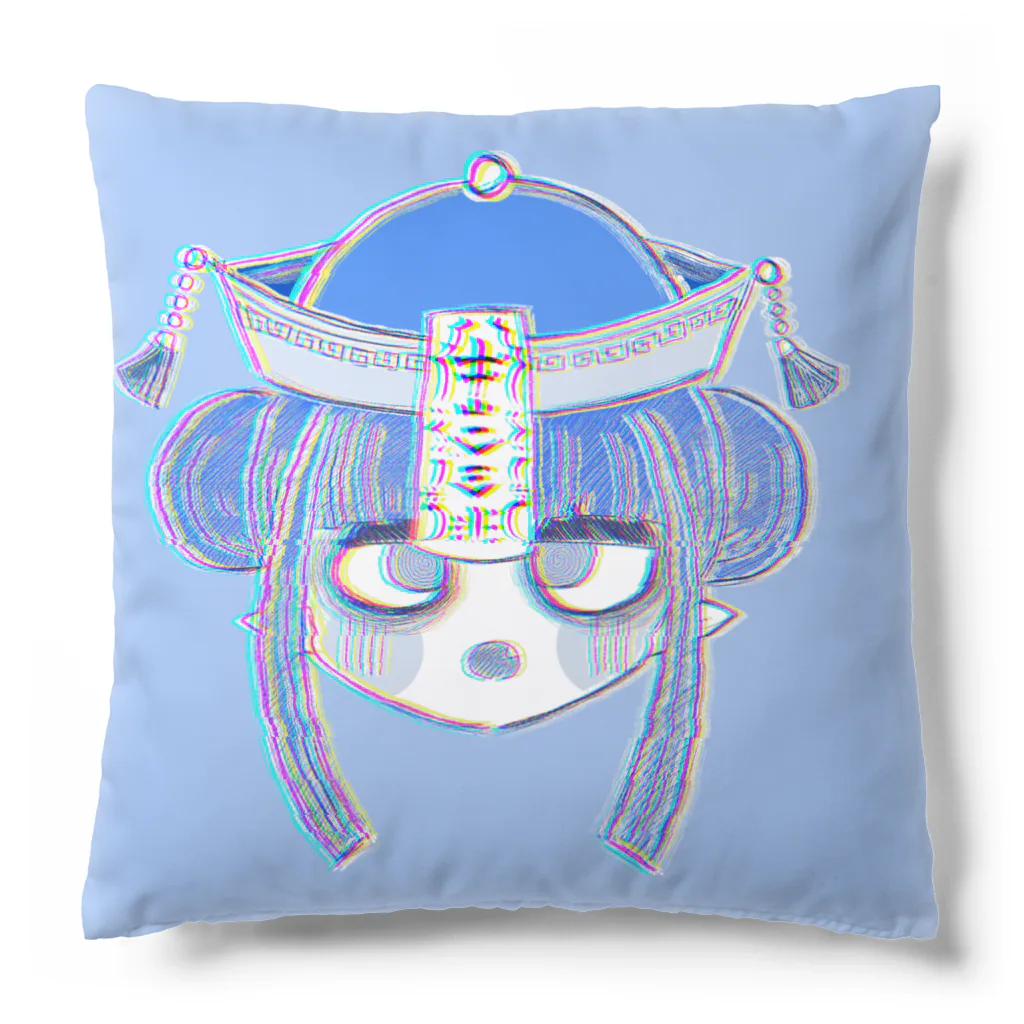 🥚🍏☠︎の末っ子のキョンシーちゃん(blue) Cushion