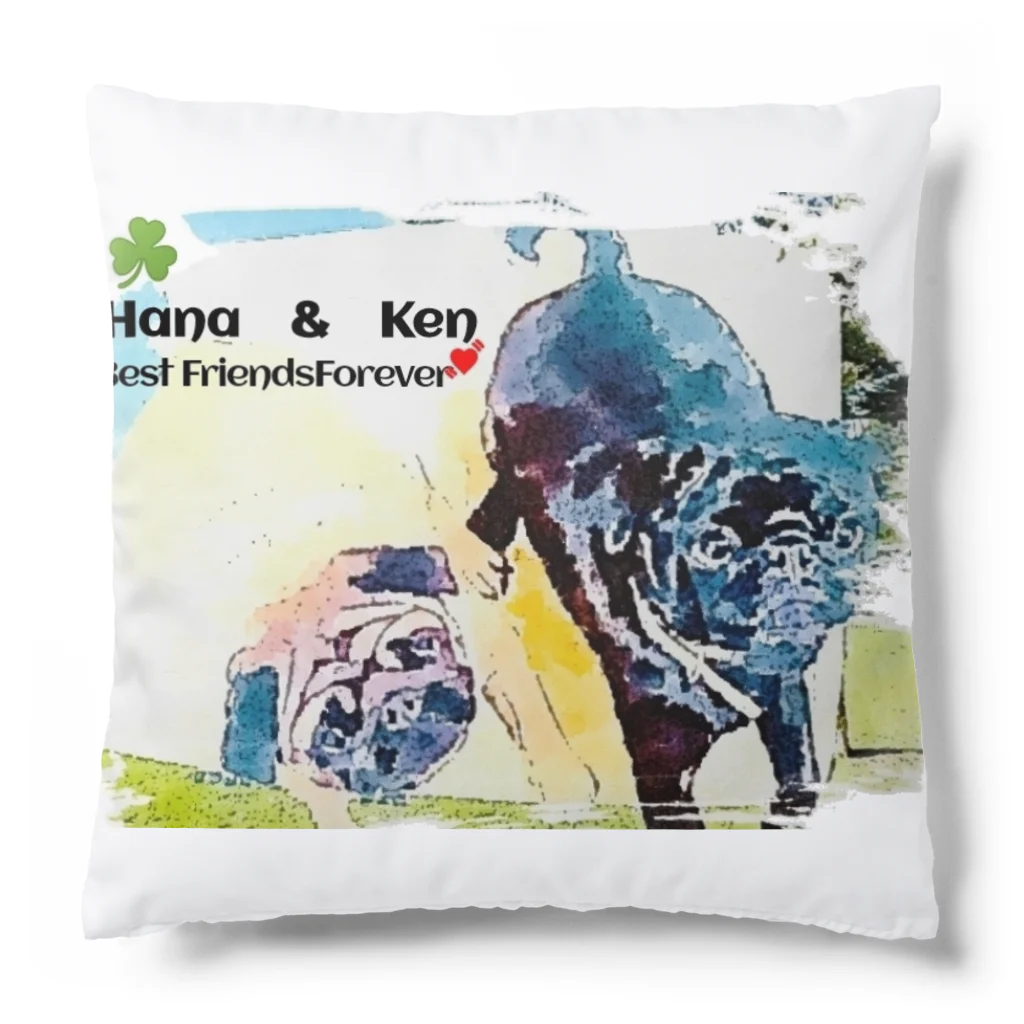 KenHana ハウスのパグ犬　花ちゃん　ケンちゃん　癒しグッズ Cushion