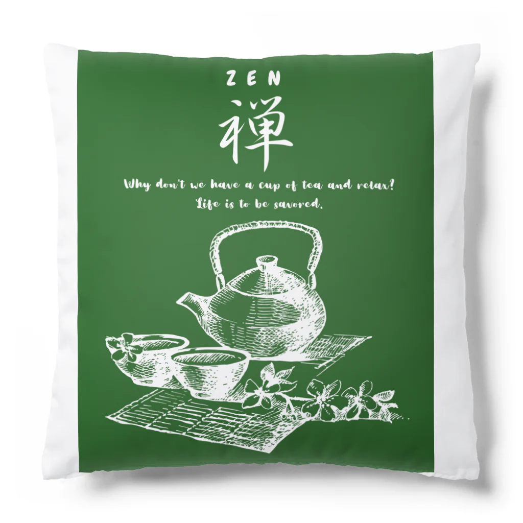 ConversationStarterのお茶シャツ緑茶 Cushion