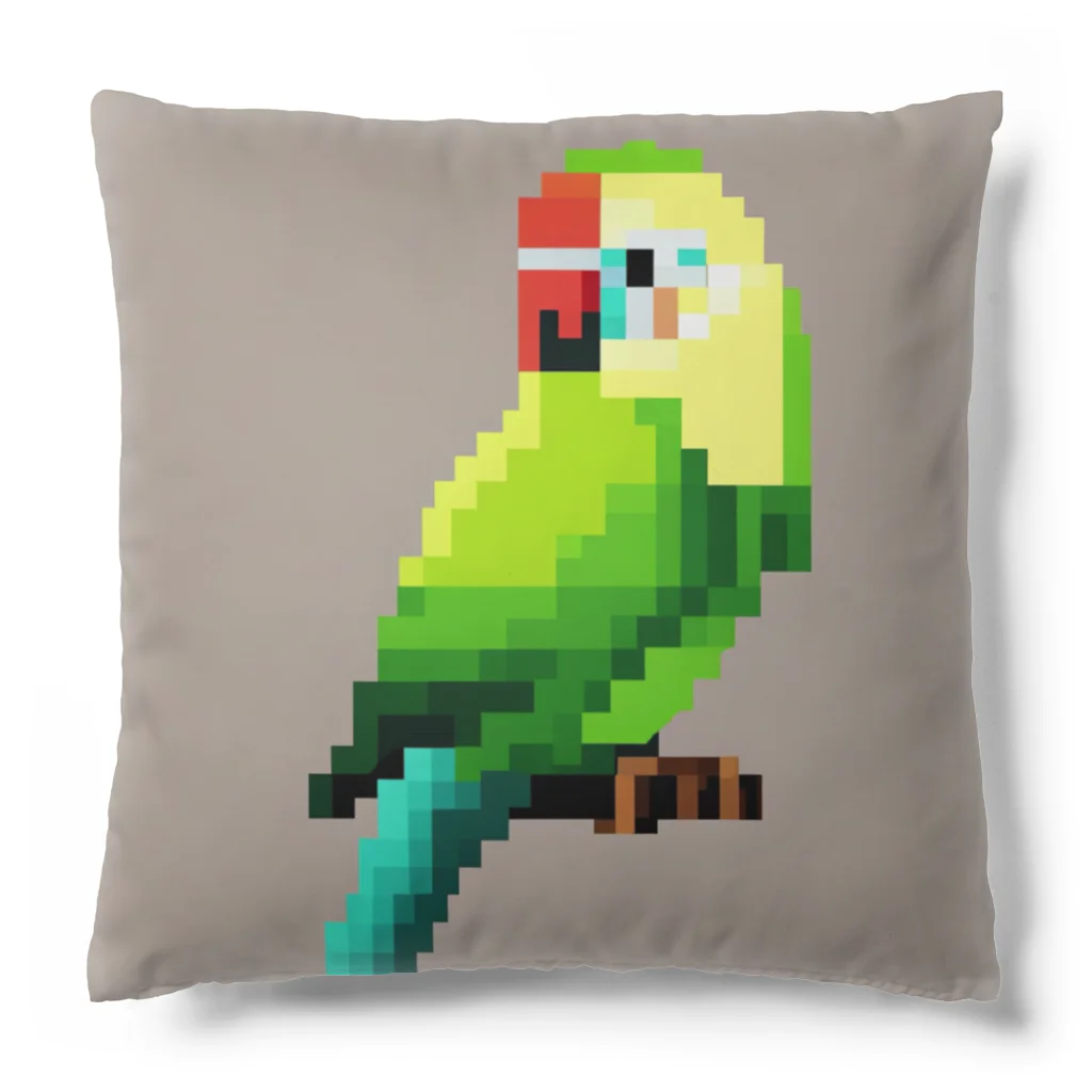 jthbcのオウム柄ピクセルアート Cushion