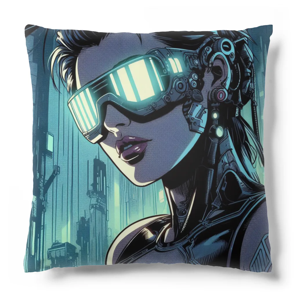 kangekiのサイバーパンクガールNo.40 Cushion