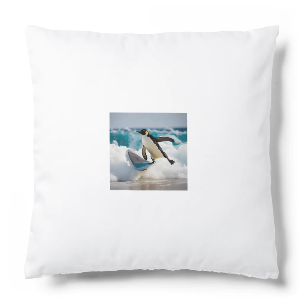 hakumenhonのサーフィンするペンギン Cushion